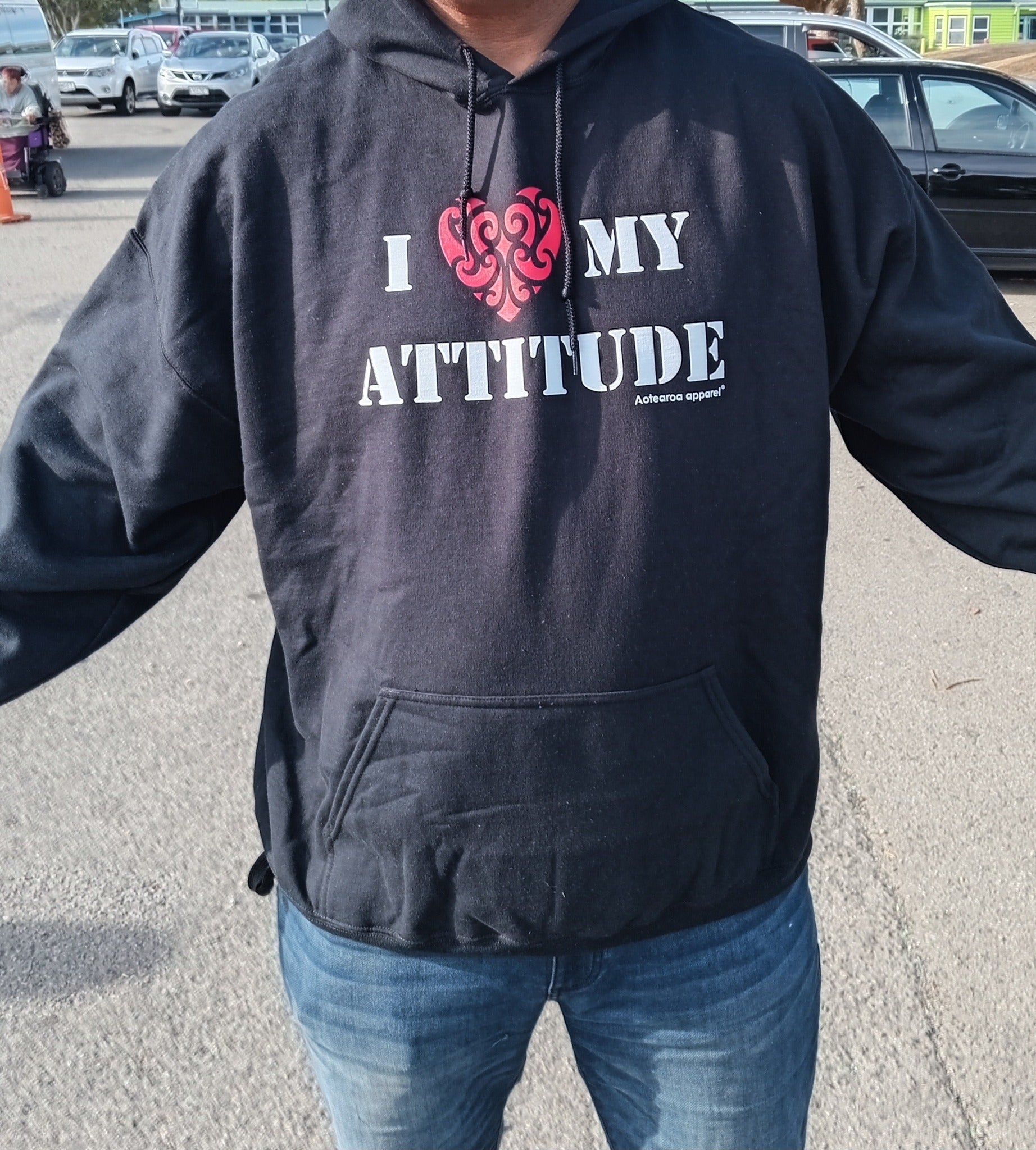 Mens wear Hood with ATTITUDE